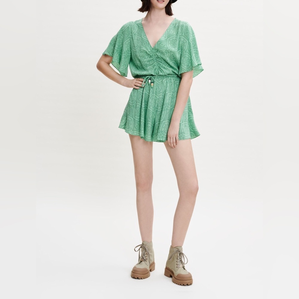 Maje Imaro Paisley Fluid Printed Playsuit